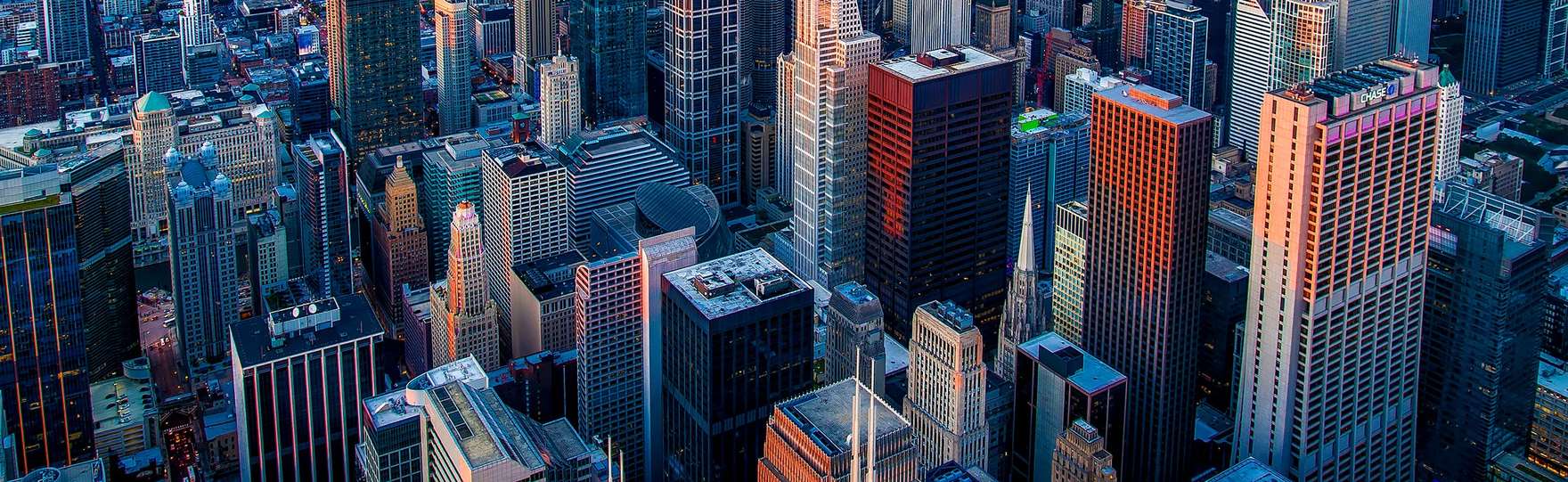 Urban skyline representing ROLX MEP project environments